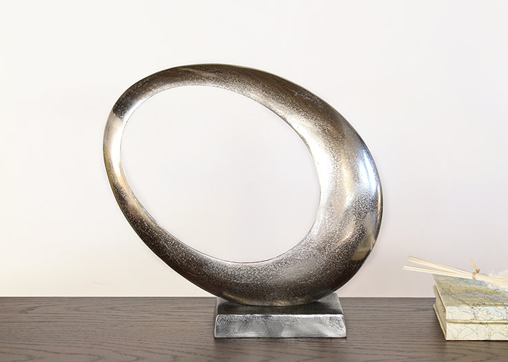 Abstract Crescent Moon Sculpture - Cleared Decor