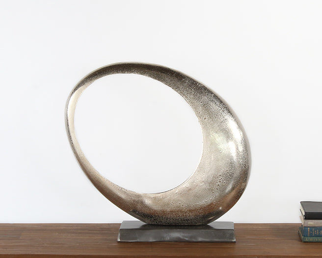 Large Abstract Crescent Moon Sculpture - Cleared Decor