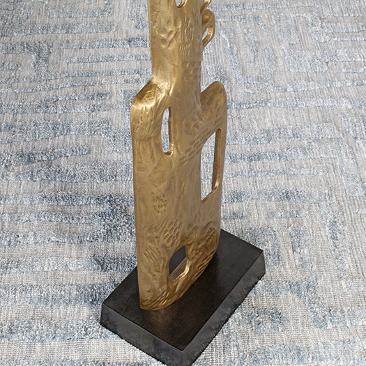 50" High Gold Abstract Sculpture - Cleared Decor