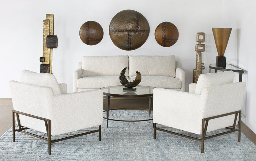 50" High Gold Abstract Sculpture - Cleared Decor