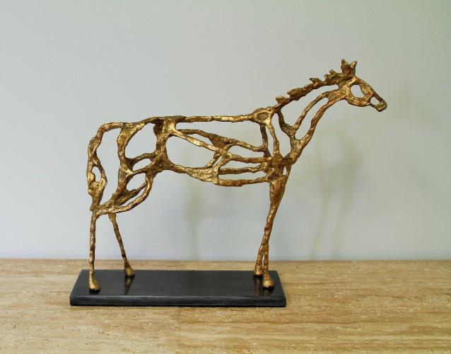 Gold Leaf Arabian Horse Statue - Cleared Décor