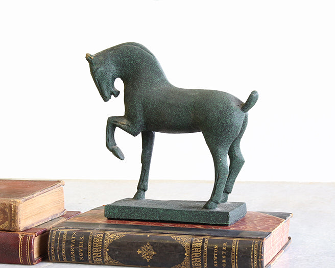 Cast Metal Horse Sculpture