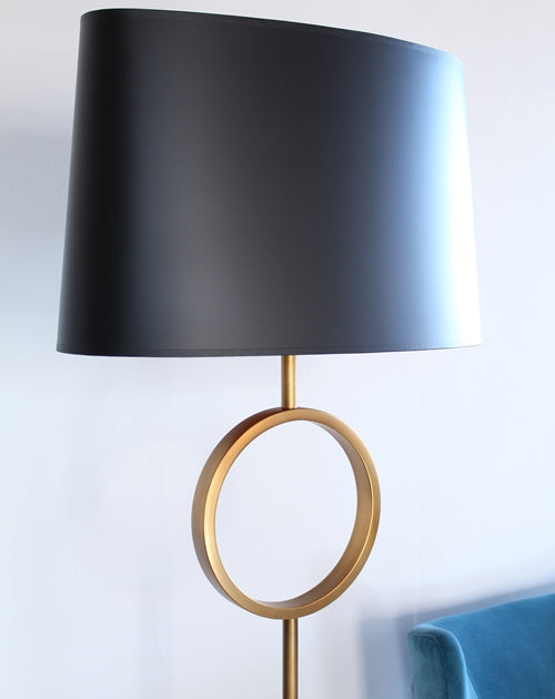 Logan Floor Lamp with Black Shade