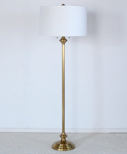 Antique Brass Monroe Floor Lamp