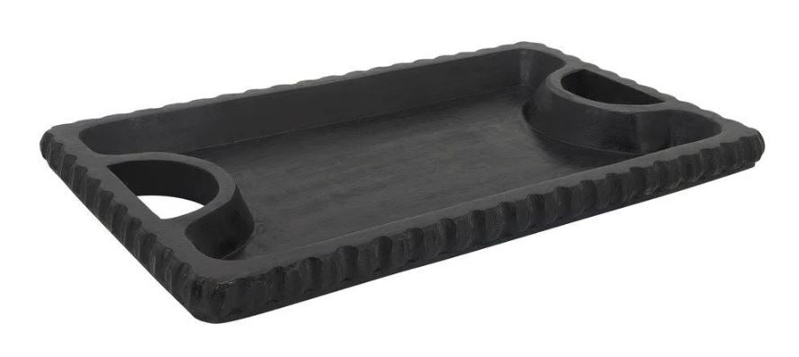 Black Scalloped Edge Tray