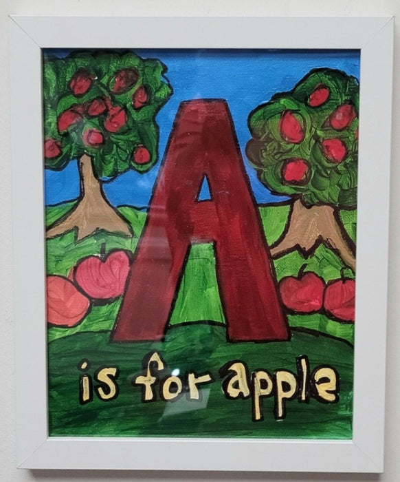 Alphabet Series - A Is For Apple 11W x 9H - Clèared