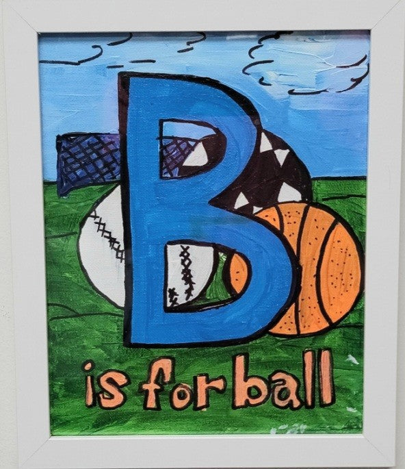 Alphabet Series - B Is For Ball 11W x 9H - Clèared