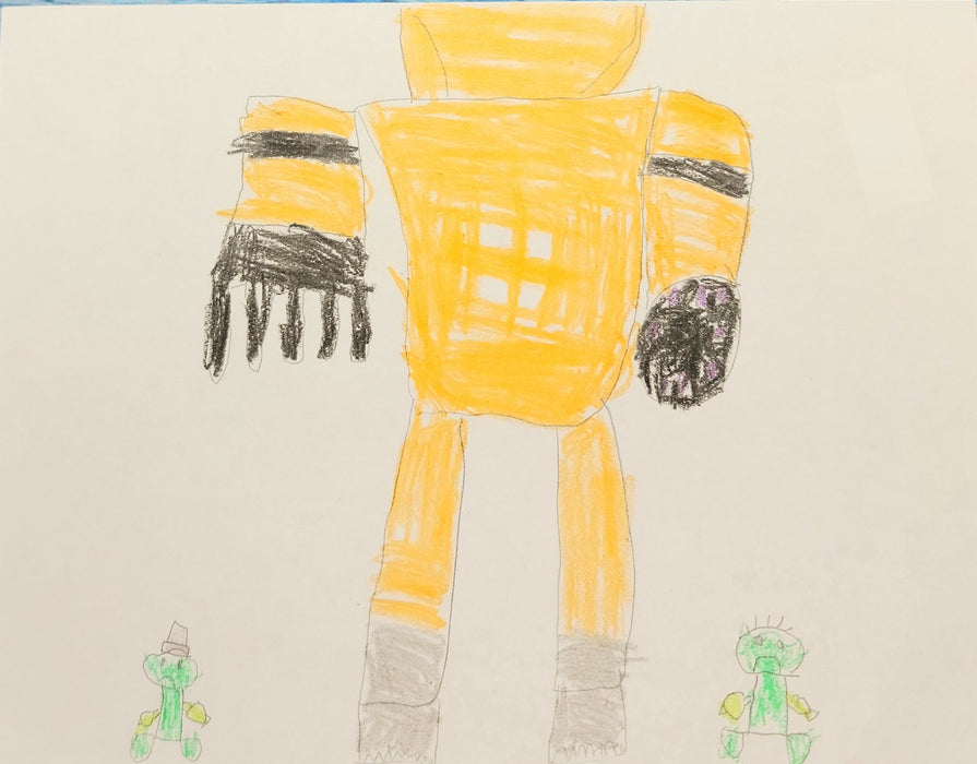 Unframed Orange Guy 11W x 8.5H