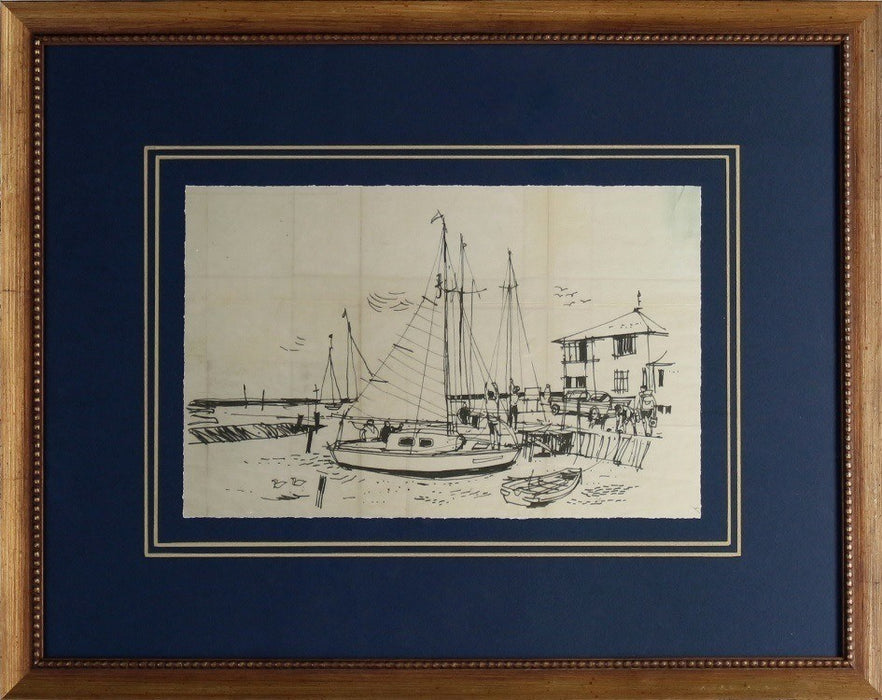 Boats at Harbor 5 24W x 19H