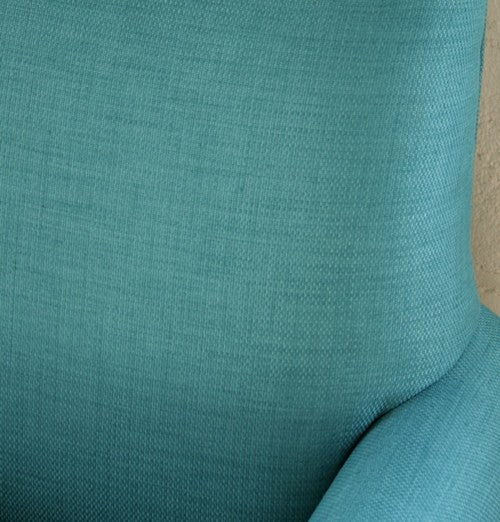 Aqua Woven Chair with Walnut Legs