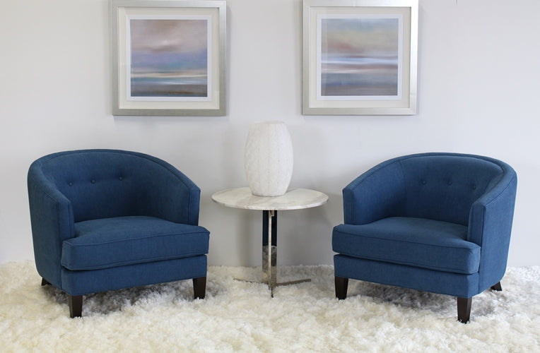 LC38ATL- Glover Chair in Blue Upholstery