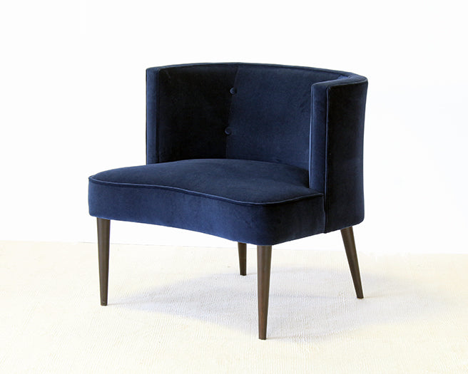 Blue Velvet Lounge Chair