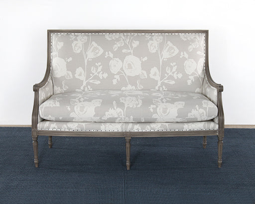 LS23ATL - French Style Floral Print Linen Loveseat