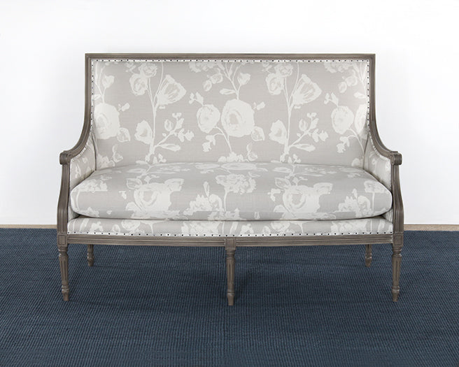 LS23ATL - French Style Floral Print Linen Loveseat