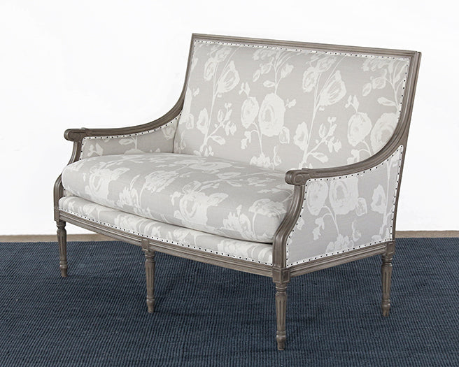 LS23ATL - French Style Floral Print Linen Loveseat