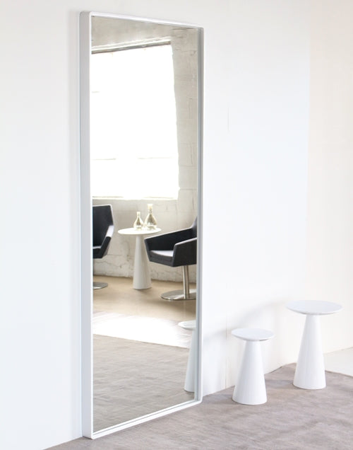 High Gloss White Standing Mirror