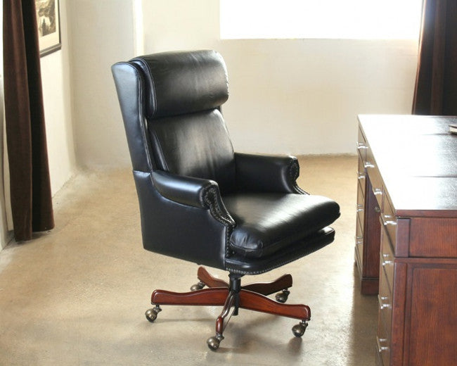 Black Leather High Back Executive Chair