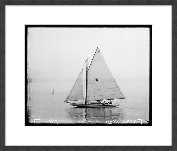 Black & White Sailboats 27.5W x 23.5H