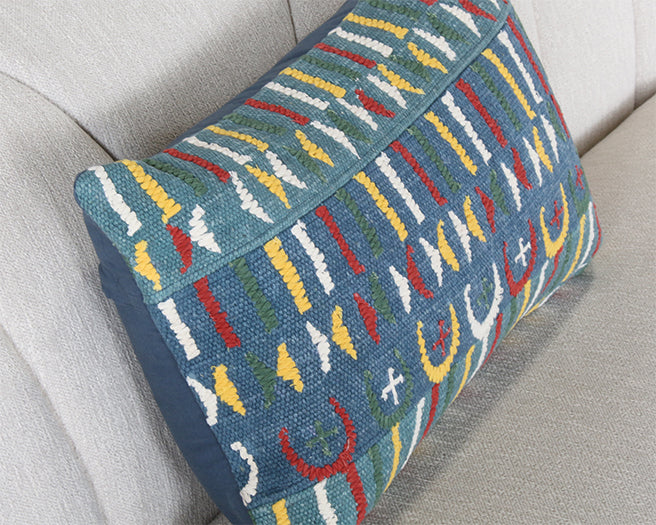 Green And Blue Abstract Pillow