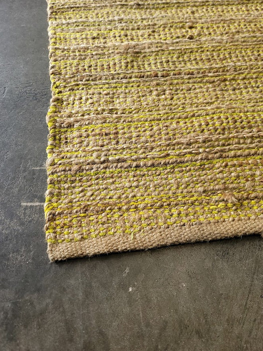 2'7" X 7'6" Brown & Chartreuse Runner