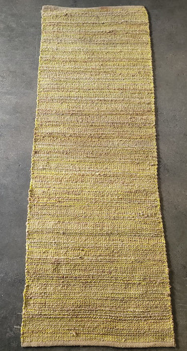 2'7" X 7'6" Brown & Chartreuse Runner