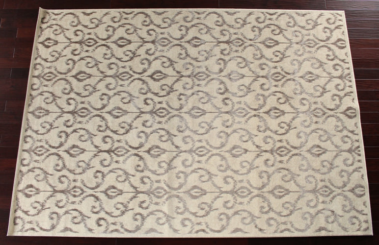 RUG211LA - 7'10" Azeri III Rug in Cream and Gray