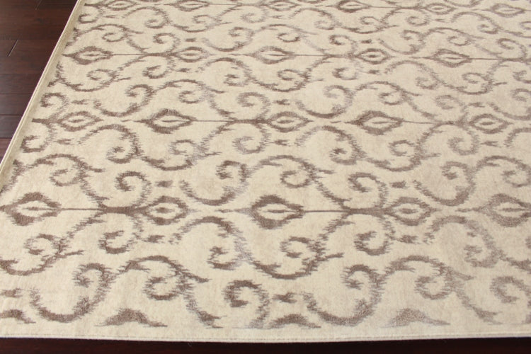 RUG211LA - 7'10" Azeri III Rug in Cream and Gray Detail