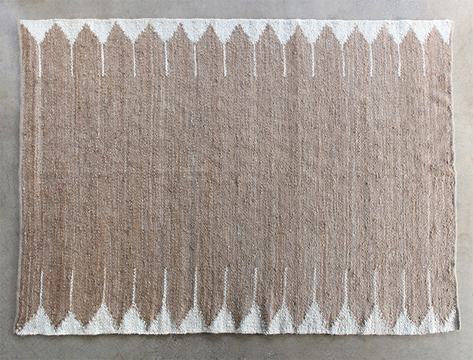 8' x 10' Cream Bordered Natural Jute Rug
