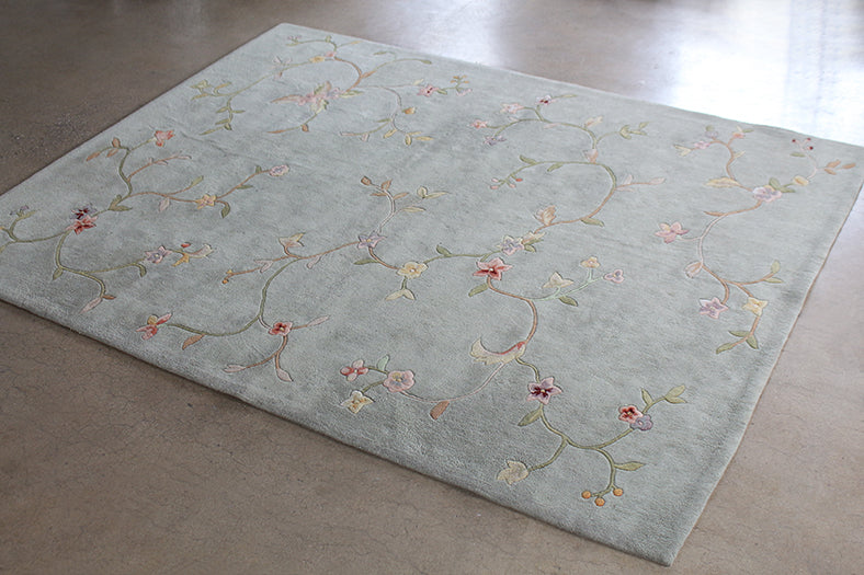 7'9" x 9'9" Hand-tufted Green Spring Hill Rug