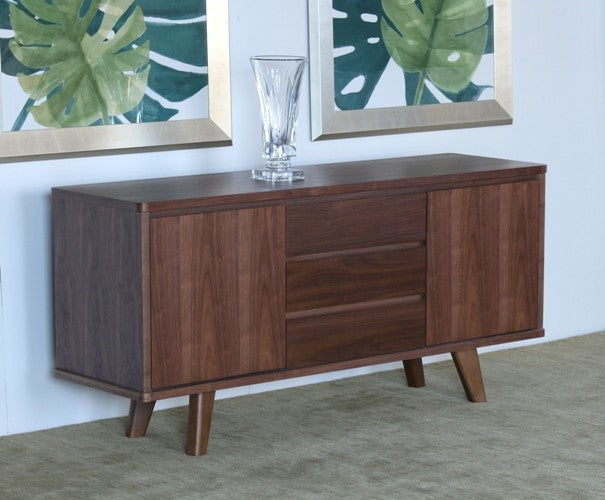 SB29LA - Natural Walnut Danish Modern Style Sideboard