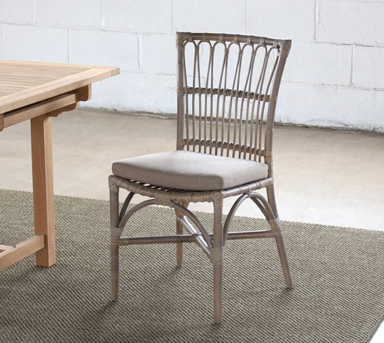 Bamboo and Woven Rattan Side Chair