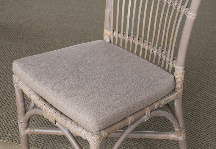 Bamboo and Woven Rattan Side Chair