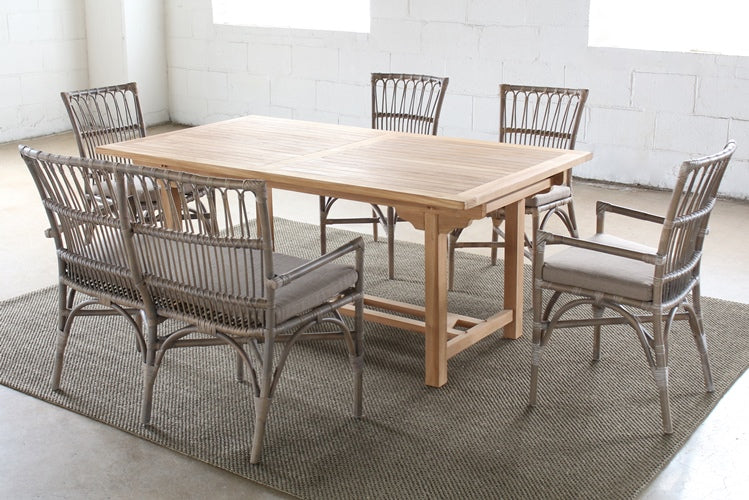 Bamboo and Woven Rattan Side Chair