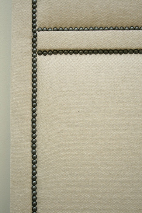 SCR01ATL - Cream 3 Panel Screen with Small Pewter Nails 1