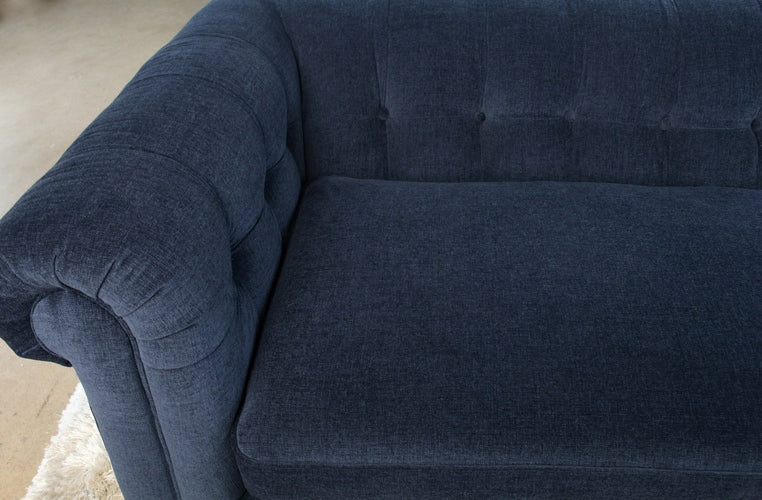 Griffon Tufted Sofa in Plush Navy