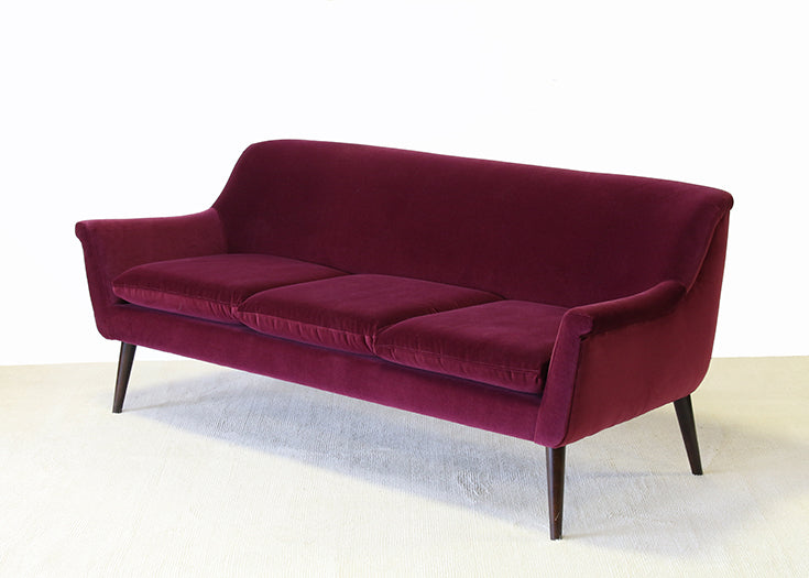 Murphy Sofa In Vineyard Merlot Velvet