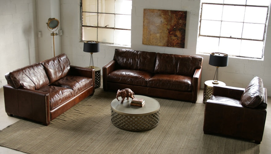 Larkin 88" Sofa in Cigar Leather