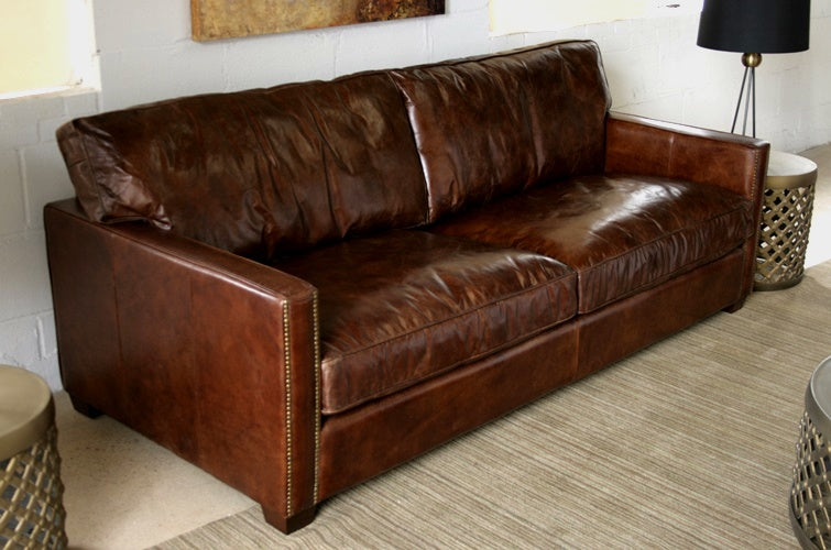 Larkin 88" Sofa in Cigar Leather