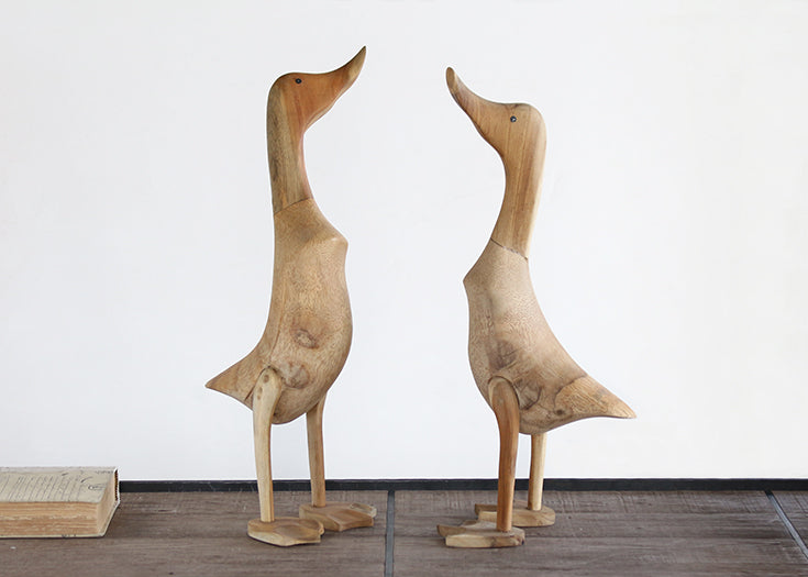 Set of 2 Wood Ducks - Cleared Décor