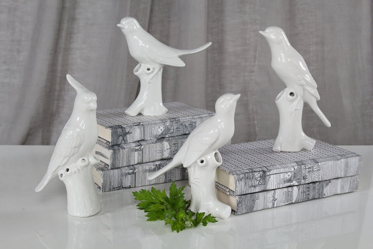 Set of 4 Bird Vases