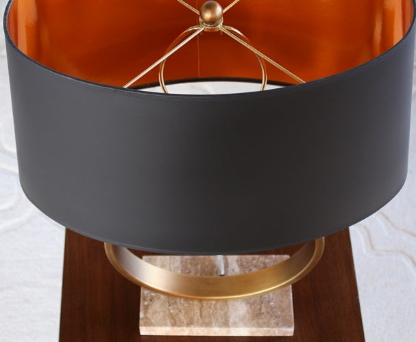 Logan Table Lamp with Black Shade