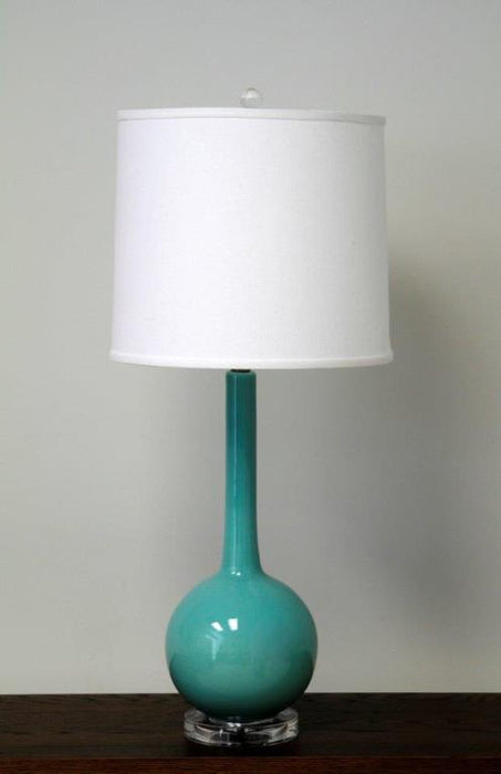 Turquoise Long Neck Ceramic Table Lamp