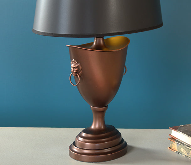 Oxidized Bronze Urn Desk Lamp