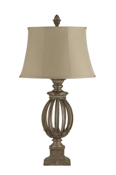 Gold Metal Open Sphere Table Lamp