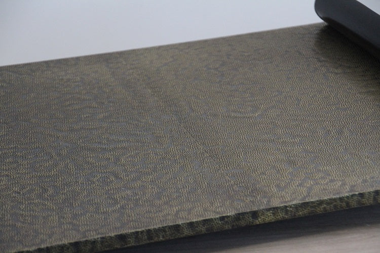 Textured Antiqued Brass Tray with Iron Handles