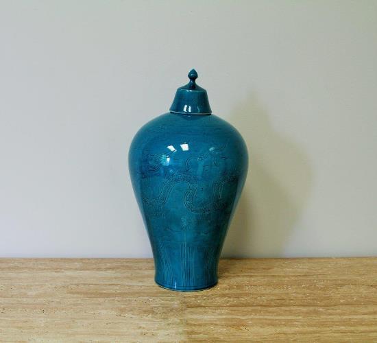 Turquoise Mei Ping Jar