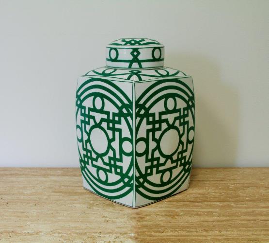 Green Jasper Square Jar