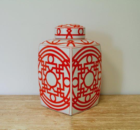 Orange Jasper Square Jar