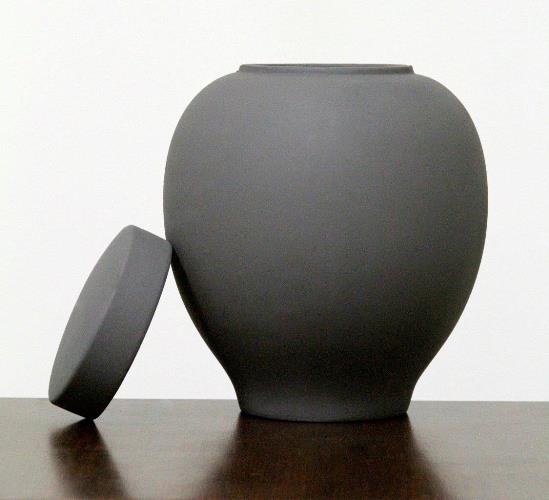 Beton Finish Wide Mouth Urn with Lid