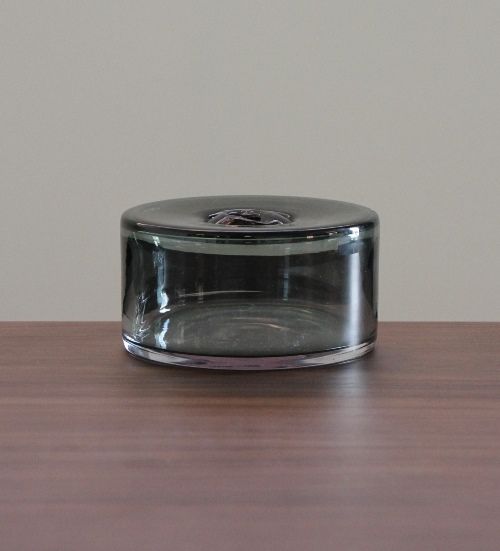 VASE188LA - Smoke Hand Blown Small Glass Cylinder Vase